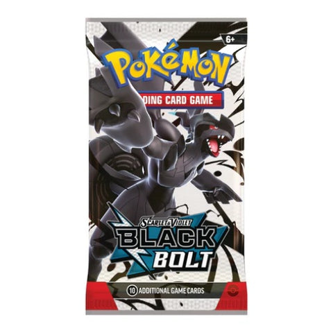 Pokémon TCG Scarlet & Violet Black Bolt papildymo pakelis, 10 kortų (EN)