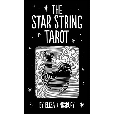 Star String Tarot taro kortos – juodai baltos gamtos ir kosmoso kaladė