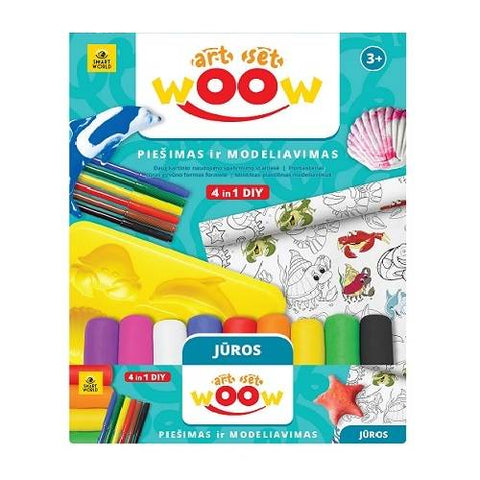 Kūrybinis rinkinys vaikams „Jūra“ 4 in 1 su plastilinu