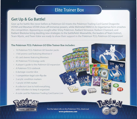 Pokemon GO Elite Trainer Box Mewtwo V rinkinys kortų gerbėjams