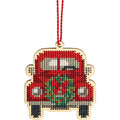 DIMENSIONS: Kalėdų automobilis (8 x 9.5 cm) - Siuvinėjimo kryželiu Rinkinys DIMENSIONS - HOBI.LT 🇱🇹