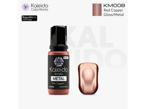 Kaleido ColorWorks akriliniai dažai – Raudonas varis (metalas), 20 ml, KM008