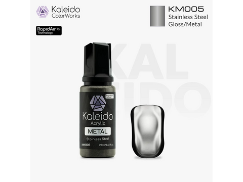 Kaleido ColorWorks RapidAir akriliniai dažai, nerūdijančio plieno 20 ml (KM005)