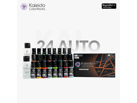 Kaleido ColorWorks RapidAir akriliniai dažai Auto Colors, 24 spalvos (48702)