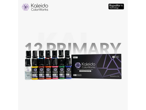 Kaleido ColorWorks RapidAir akriliniai dažai Primary Colors, 12 vnt.