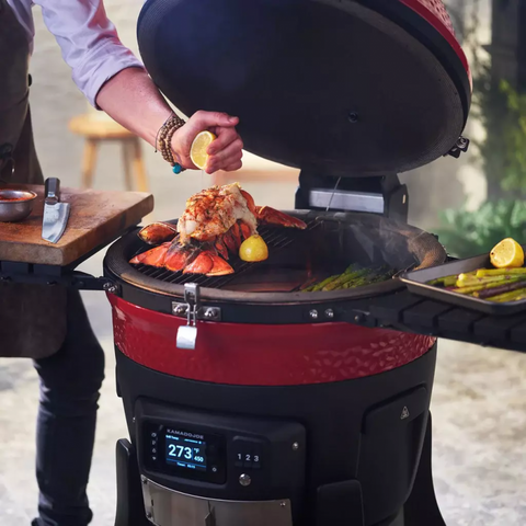 Kamado Joe Konnected – išmanus anglinis kamado grilis su automatiniu įkūrimu