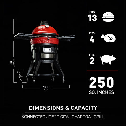 Kamado Joe Konnected – išmanus anglinis kamado grilis su automatiniu įkūrimu