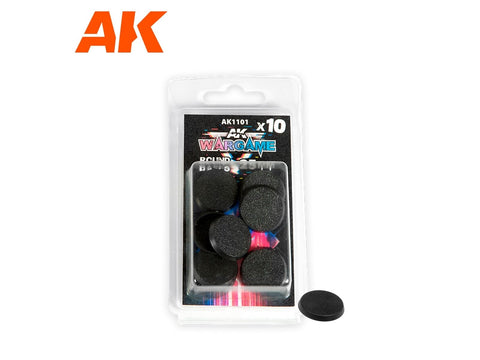 AK Interactive apvalios bazės miniatiūroms 25 mm, 10 vnt