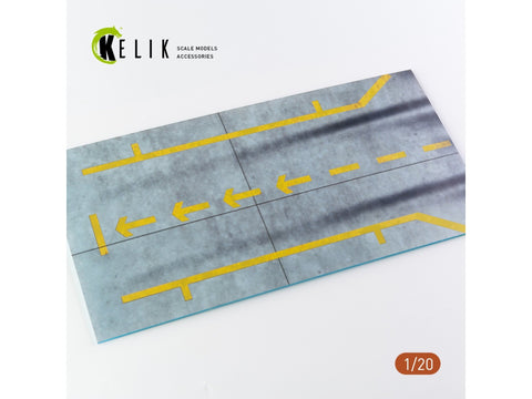 Kelik F1 pitstop akrilo bazė 1/20 dioramoms, 180x357 mm