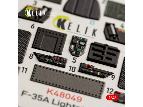Kelik 1/48 F-35A Lightning II kabinos 3D dekolės Meng rinkiniui