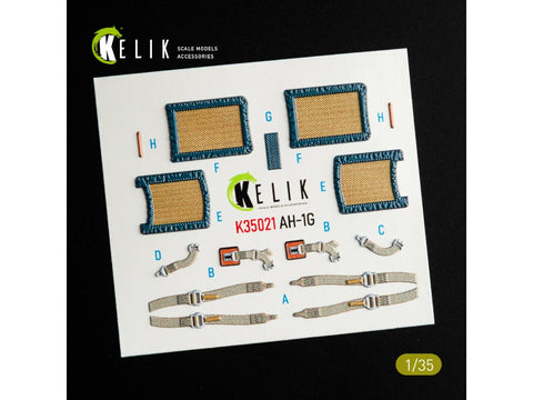 Kelik Bell AH-1G Cobra 1/35 vidiniai 3D lipdukai ICM rinkiniui