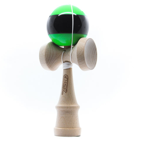 YoYoFactory medinė žalia kendama, 18 cm – triukams, 9+