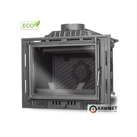 Ketaus židinio įdėklas KAWMET 10 kW, stiklas, peleninė, iki 100 m²