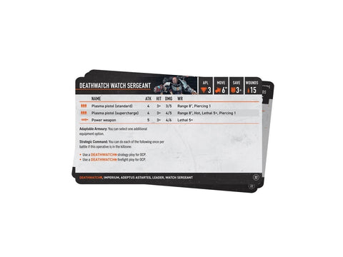 Warhammer Kill Team: Deathwatch duomenų kortelės (37), anglų k.