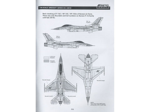 KINETIC KF-16U ROKAF Viper 1/48 plastikinis modelio rinkinys (48153)