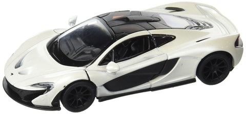 KiNSMART McLaren P1 1:36 metalinis žaislinis automobilis, baltas, atidaromos durelės, trauki ir važiuoja