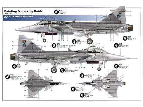 Saab JAS-39A/C Gripen 1/48 plastikinis lėktuvo modelis Kitty Hawk