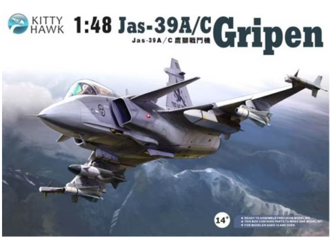 Saab JAS-39A/C Gripen 1/48 plastikinis lėktuvo modelis Kitty Hawk