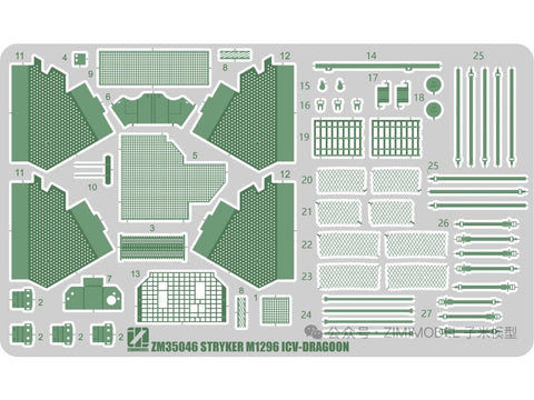 Zimi M1296 Stryker Dragoon 1/35 plastikinis surenkamas modelis