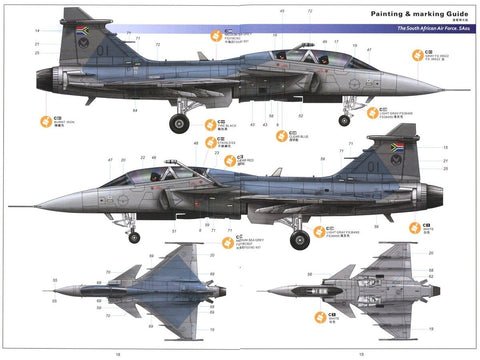 Saab JAS-39B/D Gripen 1/48 plastikinis surenkamas lėktuvo rinkinys