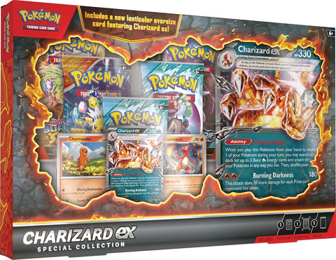 Pokémon TCG Charizard ex speciali kolekcija – 5 booster pakeliai (anglų k.)