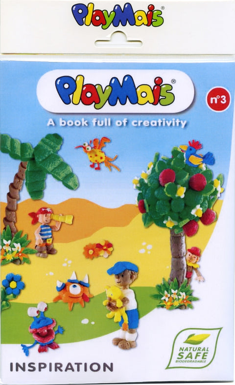 PlayMais kūrybos knygelė „Įkvėpimas“ – 32 psl. idėjos darbeliams iš kukurūzų, vaikams
