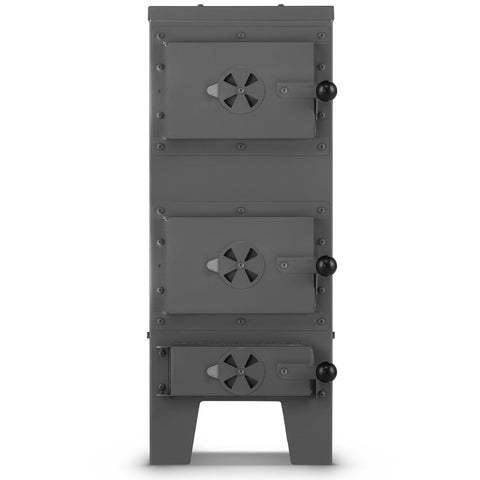 Šamotinė malkinė krosnelė su virykle 7 kW, ekologiškas šildymas
