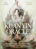 Kuan Yin Oracle kortos, meditacinės taro kortos su Zeng Hao švelnia dieviškos moteriškės iliustracija