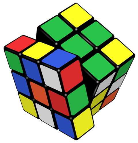 Klasikinis Rubiko kubas 3x3 5,5 cm – lavina mąstymą vaikams ir suaugusiems
