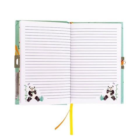 Kvepiantis paslapčių dienoraštis su spynele vaikams „Džiunglės“, bananų aromatas – Floss & Rock