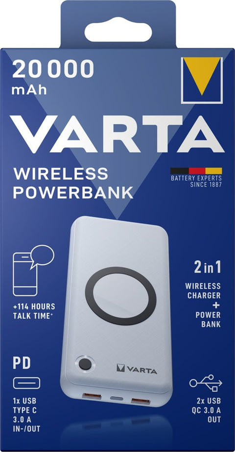 Varta belaidis power bank 20000mAh 20W su greitu įkrovimu
