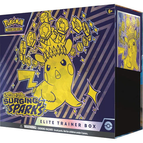 Pokemon TCG Surging Sparks Elite Trainer Box kortų rinkinys (anglų k.)