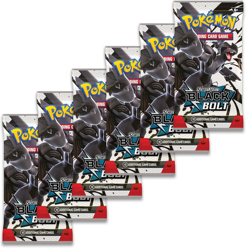 Pokémon Scarlet & Violet Black Bolt – 6 papildymo paketų rinkinys