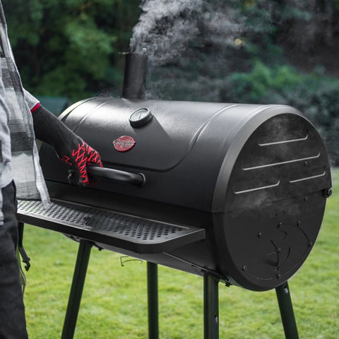 Lauko anglinė kepsninė su ketaus grotelėmis ir BBQ rūkymu
