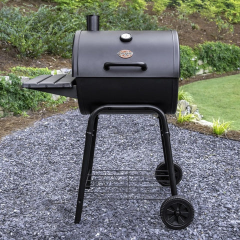 Char-Griller Wrangler anglinė barbekiu kepsninė su ketaus grotelėmis