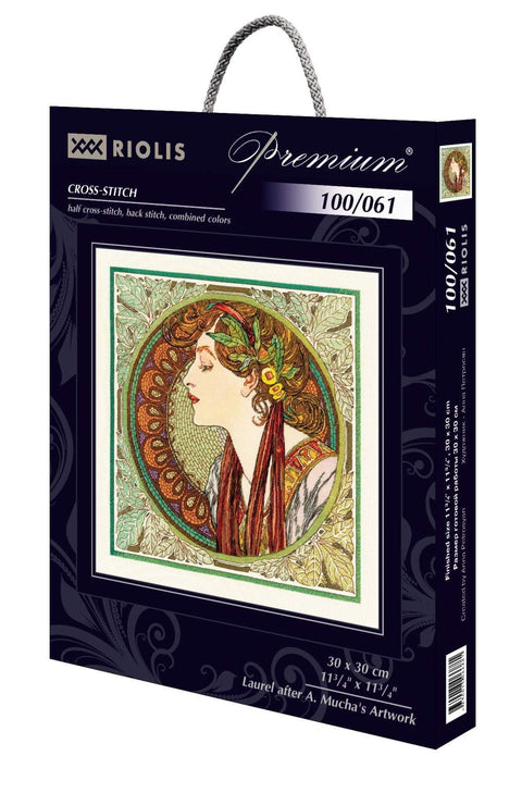 RIOLIS: Laurel after A. Mucha's Artwork siuvinėjimo rinkinys iš RIOLIS Nr.: 100/061 - HOBI.LT 🇱🇹