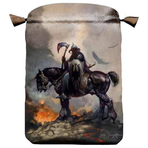 Satininis taro kortų maišelis su Frazetta Tarot iliustracija
