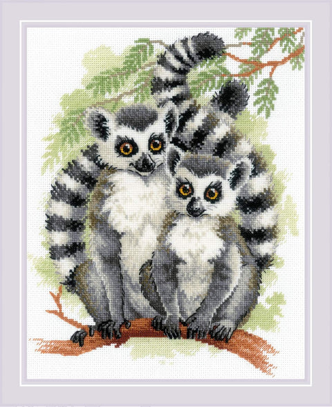 RIOLIS: Lemurs. Siuvinėjimo rinkinys iš RIOLIS Nr.: 2196 - HOBI.LT 🇱🇹