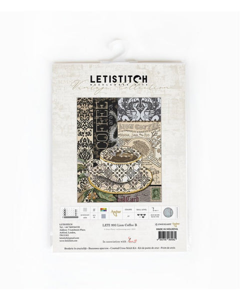 Siuvinėjimo rinkinys Lion Coffee B SLETI993