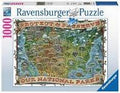 Ravensburger dėlionė „JAV nacionalinių parkų žemėlapis“, 1000 det.