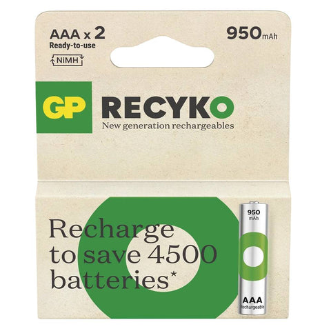 GP ReCyko AAA įkraunamos baterijos 950mAh, 2 vnt