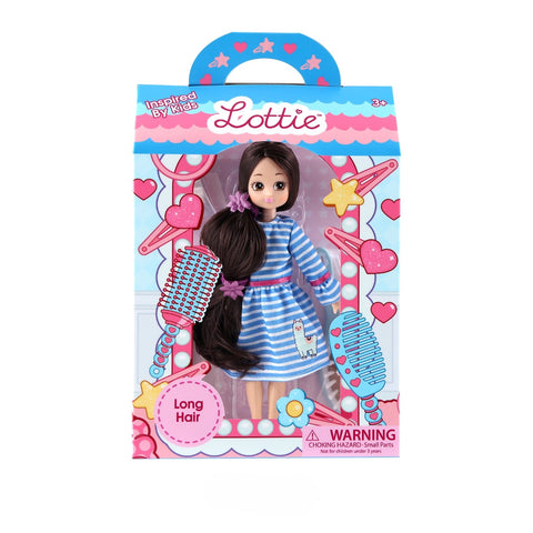 Lottie ilgaplaukė lėlė 18 cm su plaukų šepetėliu ir aksesuarais 3+