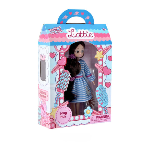 Lottie ilgaplaukė lėlė 18 cm su plaukų šepetėliu ir aksesuarais 3+