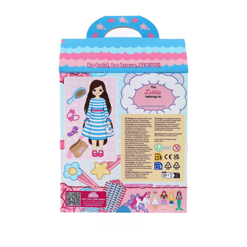 Ilgaplaukė Lottie lėlė 18 cm su plaukų aksesuarais ir šepečiu