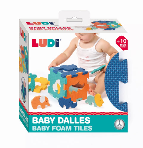 LUDI lavinamasis 3D kilimėlis–dėlionė „Mažieji gyvūnai“, 16 det., 6 paveikslai 17x17, 1,2 cm, nuo 10 mėn.