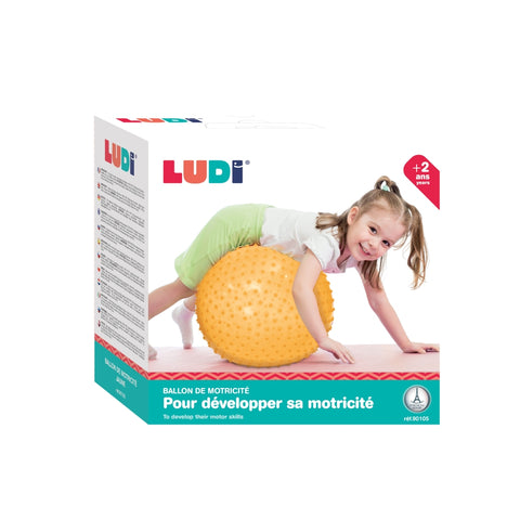 LUDI masažinis gimnastikos kamuolys vaikams 45 cm, iki 50 kg – žaidimams lauke ir viduje