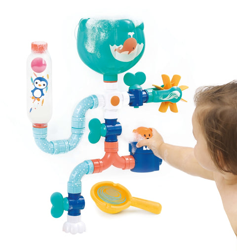 LUDI maudymosi žaislai su siurbtukais, jūros tema, 16 dalių, vaikams 18+ mėn.