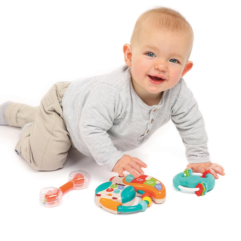 LUDI muzikinis rinkinys kūdikiams: tukano pianinas + 2 barškučiai