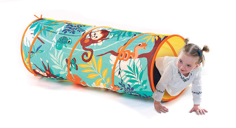 LUDI džiunglių žaidimų tunelis vaikams, su kamuoliukų angomis, Ø42 × 120 cm, nuo 2 metų