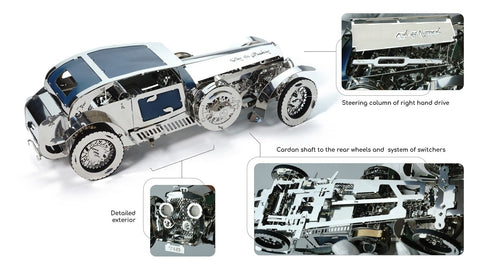 Time For Machine: Luxury Roadster - metalinio konstruktoriaus komplektas - HOBI.LT 🇱🇹